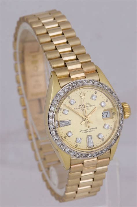 female rolex gold|18k gold rolex women's watch.